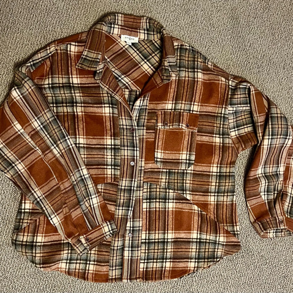 Plaid shirt jacket